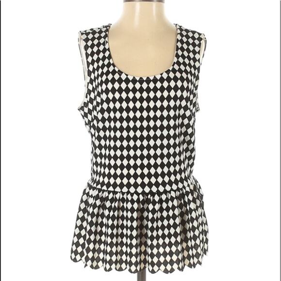 Charming Charlie  Checked Open Back Top - Picture 1 of 7